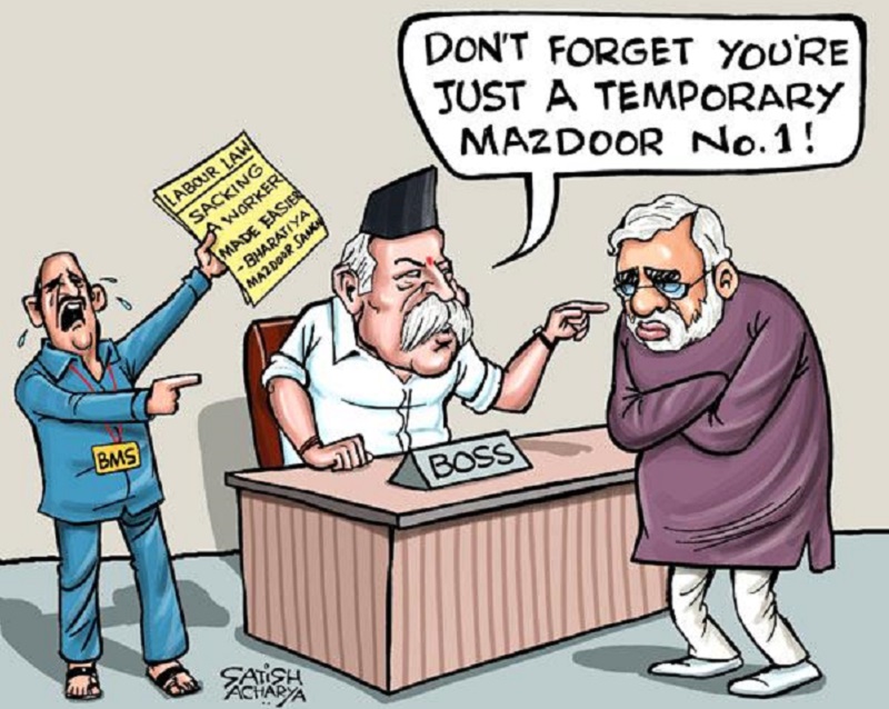 modi mazdoor cartoon