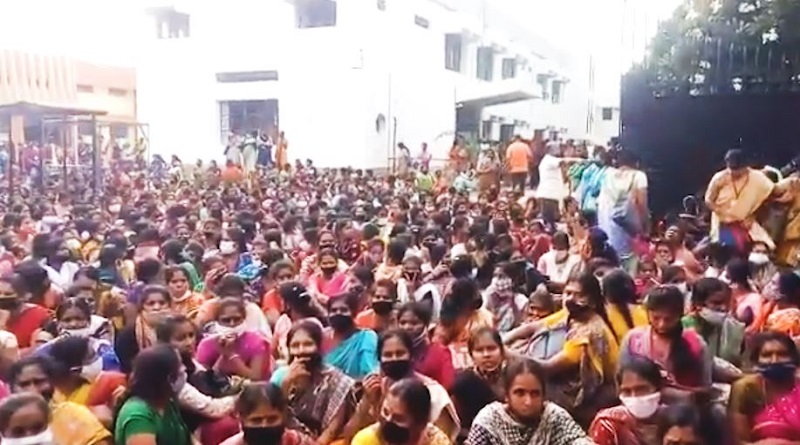 karnataka Gokuldas exports workers strike