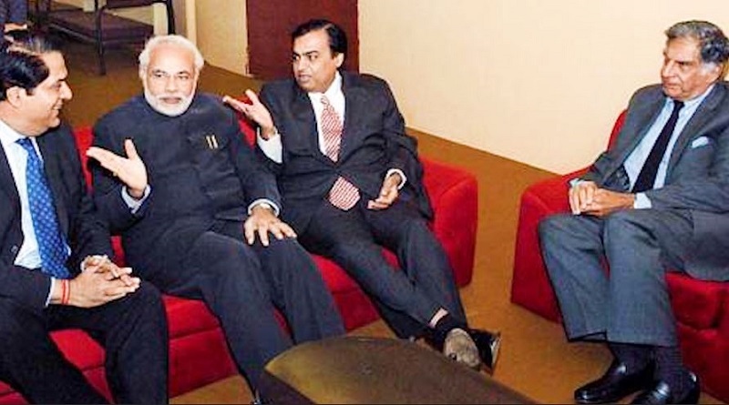 ambani adani modi tata