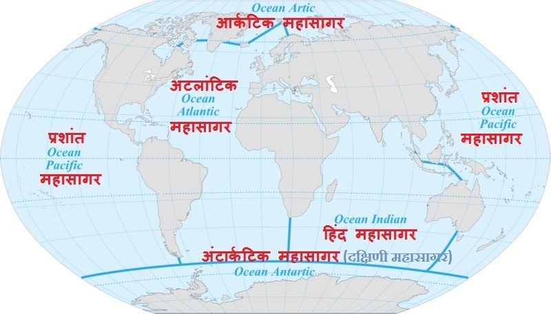 world map ocean