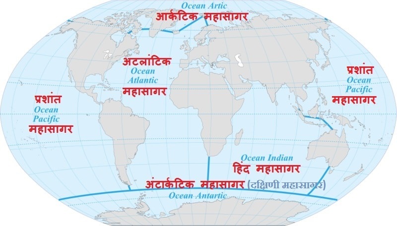 world map ocean
