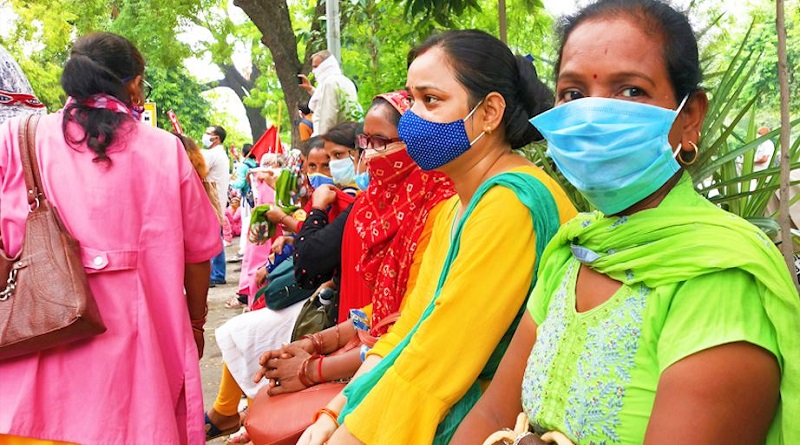 Women protesters at Jantar Mantar @workersUnity