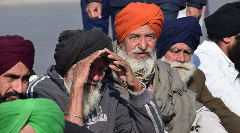 punjab farmers at singhu border rest