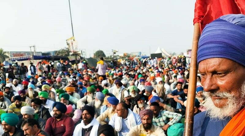 farmers protest at singhu border