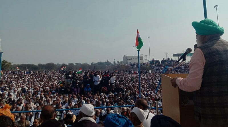 Rajowal in Kisan mahapanchayat at dadri