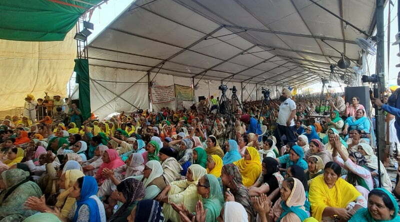 international womens day at Singhu Border