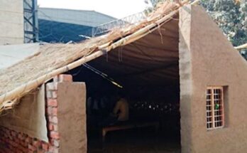 farmers making permanent house at tikari