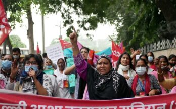 asha workers protest delhi