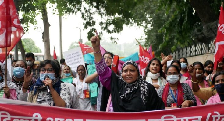 asha workers protest delhi