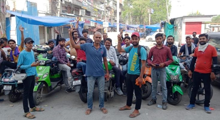 Zepto delivery boys protest