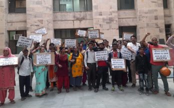 kalawati saran hospital sanitation workers protest