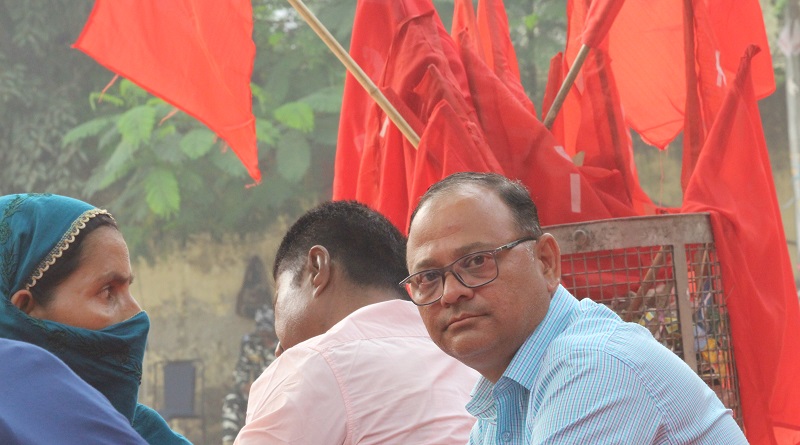 TUCI Protest at Jantar mantar against labour code