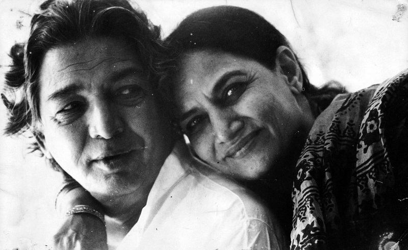 Kaifi azmi with wife shaukat