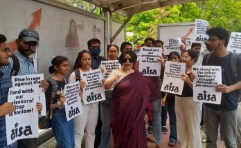 Protest at Delhi University