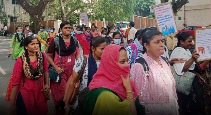 tamil nurse strike chennai