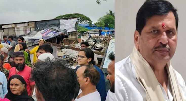 Mumbai malad slum demolished by BJP minister