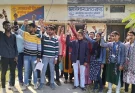 workers protest at labor office