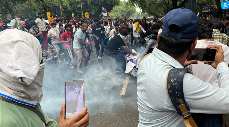 youth protest tear gas
